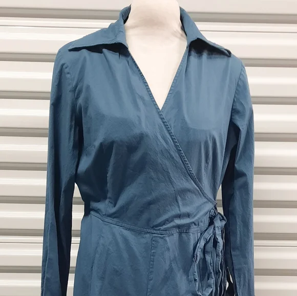 Vintage Metrostyle Womens Dress Size 12 Blue Retro - Picture 4 of 7